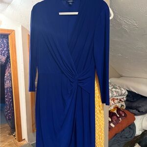 Chaps Women's Royal Blue Long Sleeve Dress